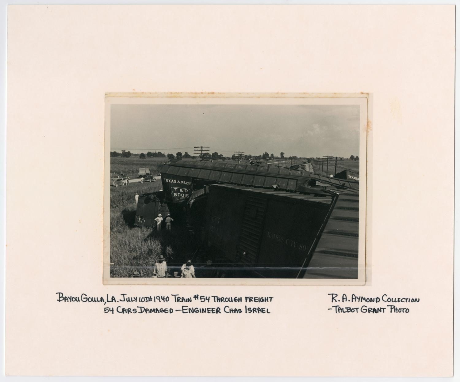 T&P Train #54 Wrecked in Bayou Goula, Louisiana