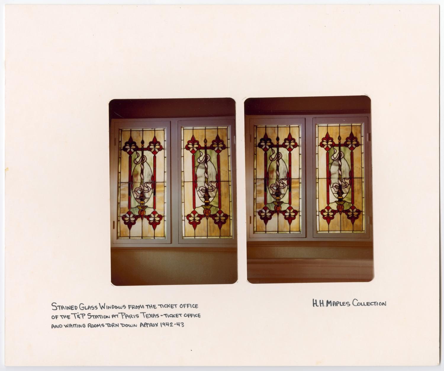 Stained Glass Windows from T&P Ticket Office