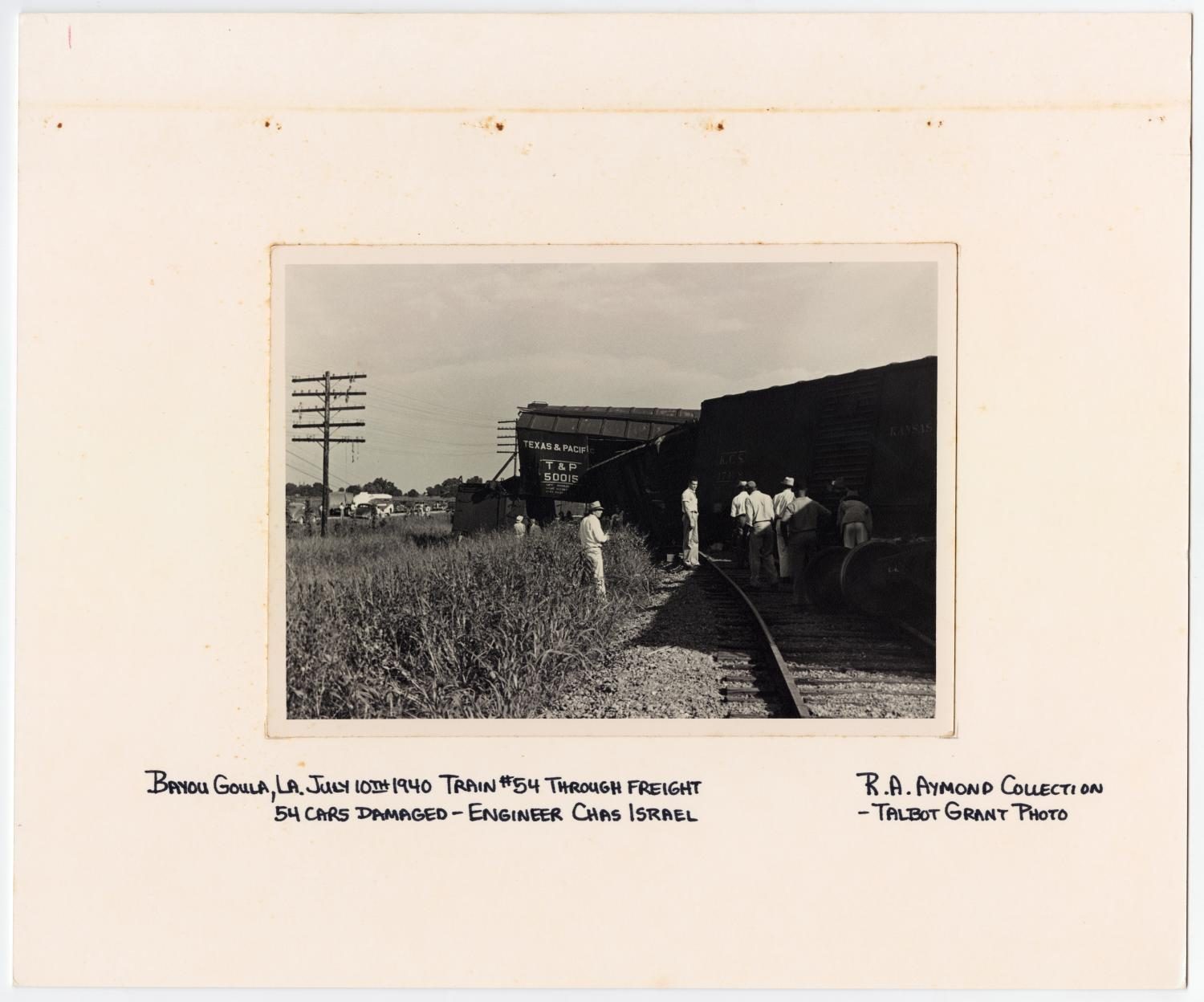 T&P Train #54 Wrecked in Bayou Goula, Louisiana